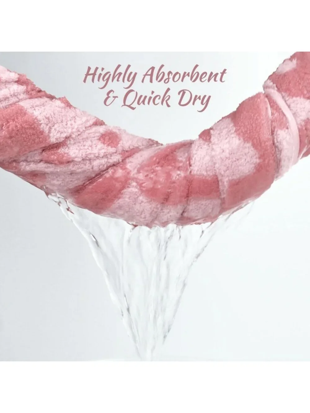 Luxury Pink Checkered Floral Bath Towels Set - Soft, Absorbent, Stylish for